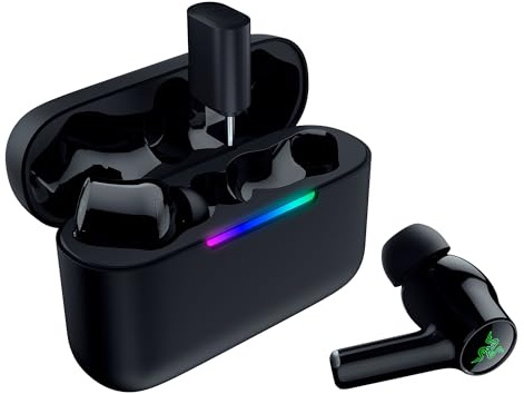 Razer Hammerhead V3 HyperSpeed - Kabellose Multiplattform Gaming-Ohrhörer - ANC Aktive Geräuschunterdrückung - HyperSpeed Wireless & Bluetooth - 40 Std Akku - Wasserabweisend IPX4 | Schwarz
