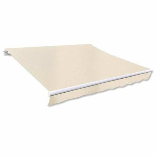 Tonture Telaio per tenda da sole 4 x 3 m, in alluminio, con sistema di avvolgimento automatico, braccio articolato e angolo regolabile, resistente alle intemperie, resistente ai raggi UV, autoportante