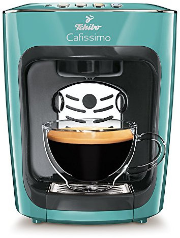 Tchibo Cafissimo mini Kaffeekapselmaschine (für Kaffee, Espresso, Caffé Crema und Tee) türkis