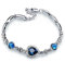 Charming Women's Austrian Crystal Titanic Inspired Heart of Ocean Bangle Bracelet (Ocean Blue)