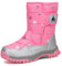 Mishansha Stivali Neve Bambini Stivaletti Ragazze Doposci Scarponcini Imbottiti di Pelo Scarpe Invernali Comodi Caldi e Antiscivolo Outdoor, Anguria Rosa, 32 EU