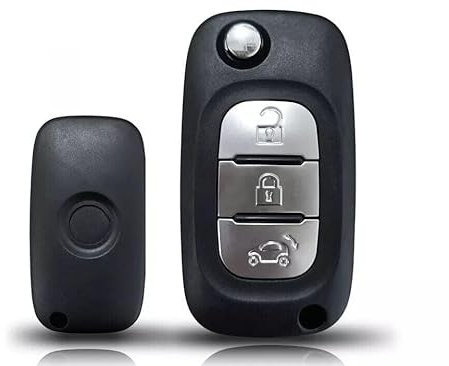 Guscio Chiave Telecomando Compatibile con SMART 453 FORTWO FORFOUR Cover Scocca Ricambio 3 Tasti Riparazione Sostituzione Lama Vergine