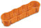 Pawbol 4-Fach Hohlwanddose Tiefe 60mm Fräsloch 4 x Ø 68 mm mit vormontierten Geräteschrauben, nicht wasserfest, Kunststoff, Orange, modern
