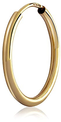 NKlaus Einzel 20mm Creole 333 Gelbgold 8 Karat gold Ohrring 2,0mm starke Goldohrrig 3088
