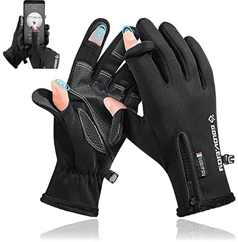 LSAMA Leichte Fahrradhandschuhe Touchscreen Mountainbike Handschuhe Wasserdicht Vollfinger Thermo Handschuhe AntiRutsch Warme Motorradhandschuhe Sport Handschuhe für Radfahren Reiten Wandern