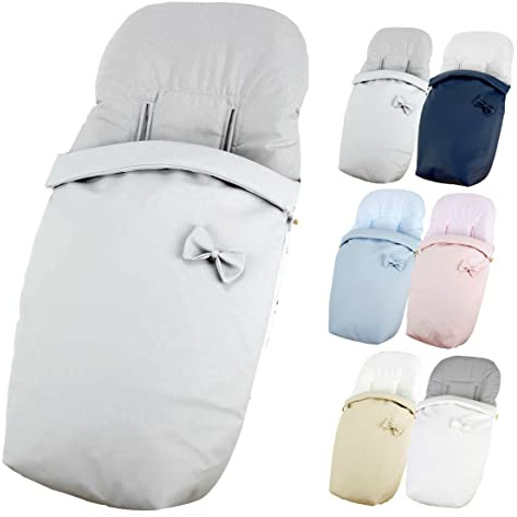 Universal-Fußsack für Kinderwagen, für Winter und Sommer als Fußsack oder Stuhlbezug, Grau, Kunstleder, Marke Trimatt