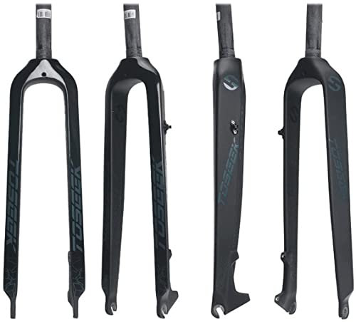 STRTG Fahrrad Starrgabel 3K Vollcarbon Fahrrad Vorderradgabeln Scheibenbremse Hartgabel MTB Fahrradgabel Fahrradzubehör Gerade 26/27.5/29 Zoll A,26inch