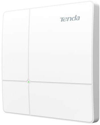 Tenda I23 AC1200 Wireless Access Point (802.11ac Dual Band, 1 Porta Gigabit, Gestibile tramite APP/Interfaccia Web, Alimentato tramite PoE+ 802.3at, Include Alimentatore) Bianco