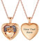 PROSILVER Damen Silber 925 Claddagh Herz Anhänger Halskette personalisiert Foto Medaillon zum Öffnen Rosegold vergoldet aufklappbar Amulett Schmuck Accessoire für Freundin Ehefrau