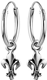Silberohrringe, Fleur de Lis