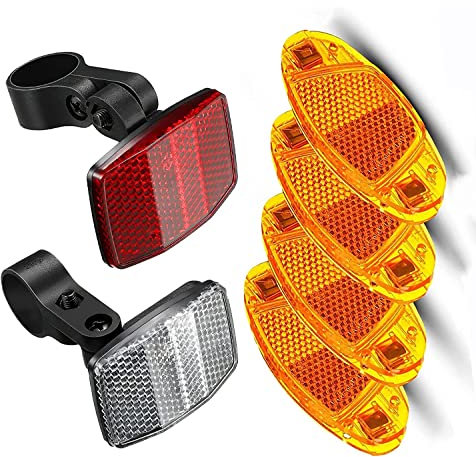 Guidre Rückstrahler Fahrrad mit Accessoires Fahrrad-Speichen Katzenaugen -[6er Set] bruchsicher I Reflektoren Fahrrad, Fahrrad Reflektoren, Katzenaugen Reflektoren Fahrrad, Speichenreflektoren