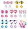 CASSIECA 20-30 Paare Clip On Ohrring Ohrclips für Mädchen Kinder Keine Durchbohrten Prinzessin Ohrringe Mädchen Geschenk Spielen Blume Herz Ohrringe Mädchen Verkleiden sich Schmuck