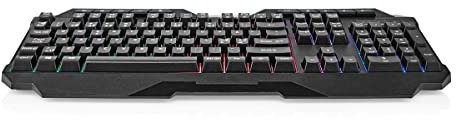 NEDIS Wired Gaming Keyboard - USB Type-A - Folientasten - LED - QWERTY - ND-Layout - Stromversorgung über USB - Netzkabellänge: 1.30 m - Multimedia