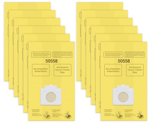 50558 Canister Vacuum Bags Replacement for Kenmore Vacuum Type C/Q 5055, 50555, 50557, 50558 and Pana·sonic Type C-5, C-18 Vacuum bags- 12 Pack