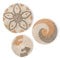 Magilot - Wand Deko - 3er Set Handwerkliche Körbe für Wanddekoration - Wanddeko Wohnzimmer Schlafzimmer Küche Flur Balkon Garten Outdoor - Deko Boho Holz Rattan 3d Modern - Wall Decoration