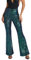 MNRIUOCII Flared Pants Damen-Paillettenhose Hohe Taille Weites Bein Schlaghose Nachtclub-Kleidung Damenhose Weites Bein Glitzer Hose Slim Ausgestellte Glocke Unterhose Sexy Festival Tanz Clubwear