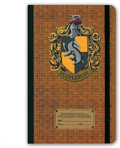Harry Potter | Hufflepuff Logo | Hardcover Notizbuch A5 | mit Gummiband | liniert