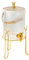Milageto Distributore di bevande con rubinetto Distributore di bevande d'acqua Brocca per acqua fredda con supporto e coperchio per bevande domestiche per, D'oro
