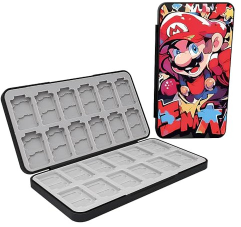 PERFECTSIGHT Custodia per carte da gioco per Nintendo Switch con 24 slot per giochi e 24 slot per schede SD per Switch/Lite/OLED, custodie per cartucce di giochi Kawaii per bambini, ragazzi e ragazze,