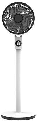 MeacoFan Sefte® Pedestal Fan - Adjustable Height Air Circulator with Powerful Airflow - Ultra-Quiet Remote Controlled Cooling - Night Mode, Mute, On and Off Timer