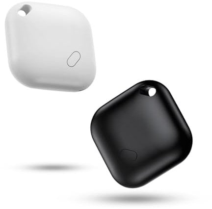 Olycism Schlüsselfinder 2er Pack mit Find My App Bluetooth Tracker für Schlüssel Brieftasche Koffer Gepäckstücke mit 98 Fuß Suchbereich IP65 wasserdicht (nur IOS)
