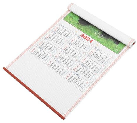 JEWEDECO Monatskalender Wandkalender für Zuhause und Büro aus Papier mit Chinesischem Drachenmotiv als Dekorativer Feiertags Hängekalender