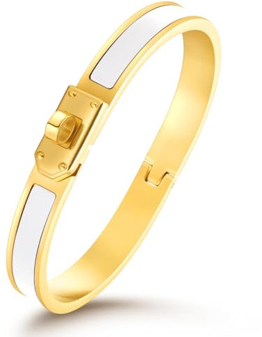 Kelayshia 316L Titan-Stahl Armband Dame, Armreif Damen,Edelstahl 100% Wasserfest,AB3G