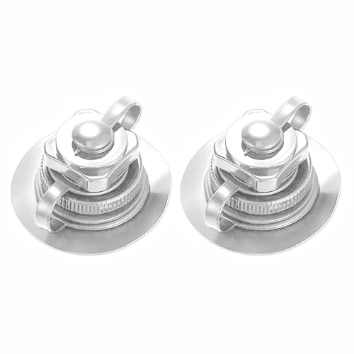 TOP-MAX 2 Stück Boston Ventil, Universelle Einweg-Aufblasventilkappe, Luftdichter Spiral-Verschluss für Luftmatratze Pool Aufblasbett
