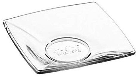 Topkapi TK-800 Kare - eckige Glas-Untersetzer für Türkische Teegläser, 6 Stück