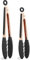 COOK with COLOR Grill- und Kochzangen aus Edelstahl mit Silikonspitze, 22,9 cm 30,5 cm, für antihaftbeschichtetes Kochgeschirr, BPA-frei, stilvoll, robust, verschließbar, Grillzange, Rotgold Schwarz