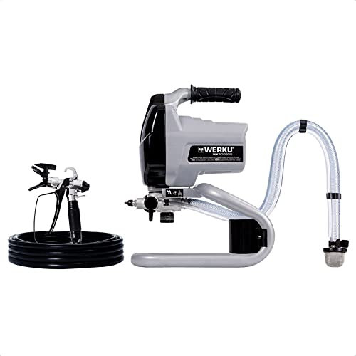 Werku WK500500, Equipo Eléctrico Airless, Calidad Profesional, Potencia 700 W, Potencia 0.9 CV, Caudal Aire 1.4 LPM, Presión Máxima 205 Bar