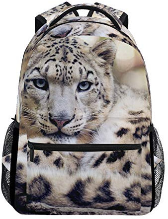 Eslifey Rucksack für Studenten, mit Schneeleoparden-Motiv