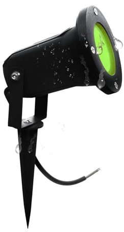 Planetitaly Luces para caminos con estaca, 6 W Foco de jardín GU10 Proyector LED Spot, focos LED de jardín impermeable IP65, 500 lúmenes, iluminación césped, terraza, patio (luz verde)