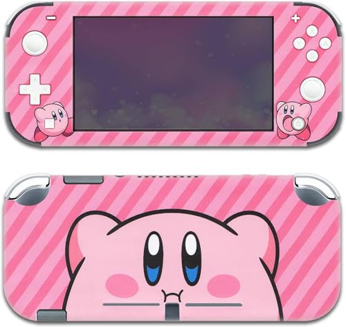 BelugaDesign Boule Bouffante Rose Switch Skin | Autocollant Vinyle Mignon en Pastel | Anime Smash Star Allies Kawaii Dessin Animé | Compatible avec Nintendo Switch (Switch Lite, Rose Chaud)