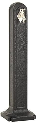 Tidyard Pompe à eau avec raccord de tuyau et robinet résistant aux intempéries et aux UV Robinet colonne d'eau point de prélèvement robinet réservoir station d'eau anthracite aspect pierre 24 x 24 cm