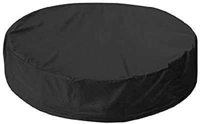 Shunfaji Bâche de Protection pour Piscine Tubulaire, Bache Piscine Ronde imperméable, Résistante à la poussière, Convient à la Piscine Gonflable Ronde, Noir (122 x 30cm)