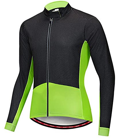 Fahrradjacke Damen Winter Wasserdicht Atmungsaktiv, Outdoor Winddicht Softshelljacke Thermo Fleece Winterjacke Reflektierende Fahrrad Mantel MTB Jacken,Grün,XXL
