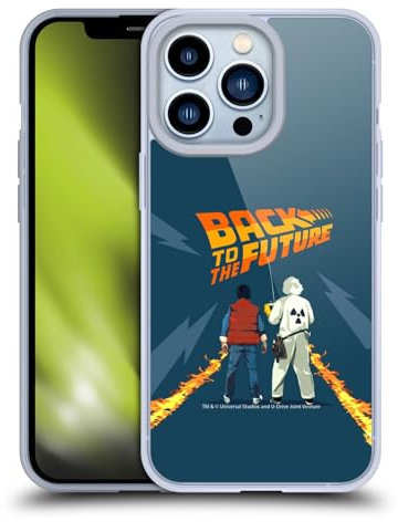 Head Case Designs Licenciado Oficialmente Back to The Future Dr. Brown y Marty I Arte Clave Carcasa de Gel de Silicona Compatible con Apple iPhone 13 Pro