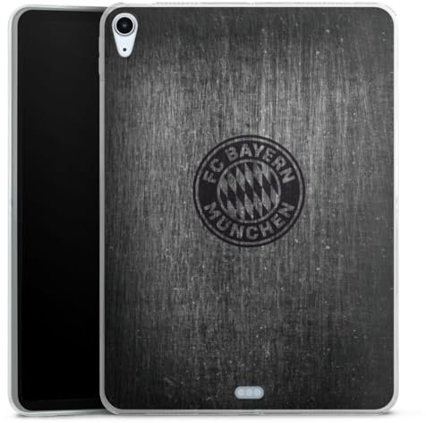 DeinDesign Silikon Hülle kompatibel mit Apple iPad Air 2020 (2020) Case Tablet Hülle Metallic Look FCB FC Bayern München