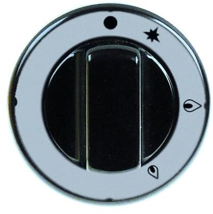 Recamania Pomo Grifo de gas Cocina con llama Piloto PEL22/23 ø 70mm eje ø 10x8mm parte plana universal negro