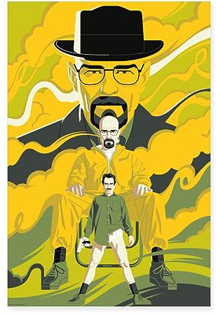 Spreadshirt Breaking Bad Walter White Poster 60x90 cm, One size, Weiß
