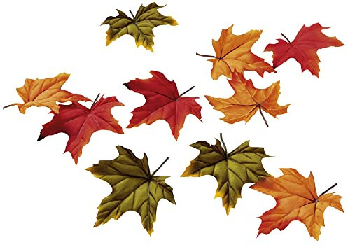 Deco Woerner Herbstblätter Ahornblätter Herbstdeko Kunstblätter Herbstdeko 13 cm bunt 30 Stück
