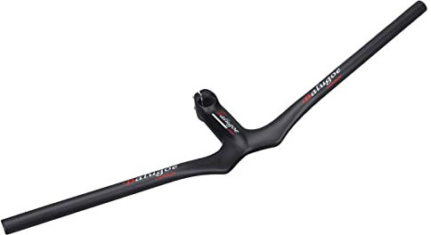 YouLpoet Integrierter Lenker mit Vorbau, 3K Carbon Fiber Schwalbenlenker für Rennrad MTB Mountainbikes,110mm,620mm