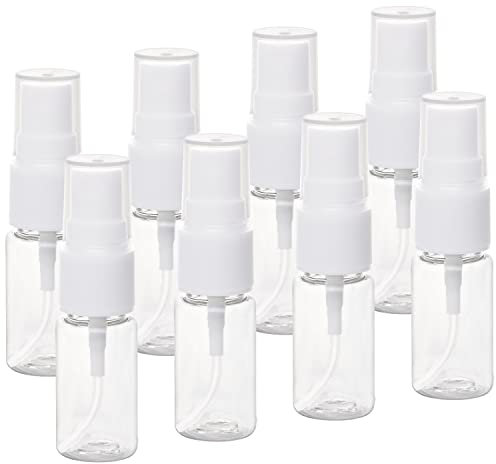 Prmape 8 Pieces Spray Bottles 10ml Mini Spray Atomizer Empty Bottles Clear Fine Mist Spray Bottles Perfume Atomiser for Cosmetic, Perfume, Cleaning Liquid, Essential Oil