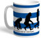 Personalised Football Evolution 11oz Ceramic Mug for Queens Park Rangers Fans in QPR Colours, Gloss Finish, Dishwasher Safe