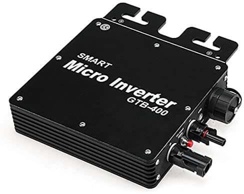 Micro-Onduleur Solaire 400 W, Onduleur Solaire éTanche MPPT, Contrôle WIFI, Identification Automatique de L'onduleur Solaire 120 230 V Le noir