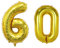 Luftballon 60 Geburtstag Deko Gold Luftballon Zahlen 60, GoldRock 60. Geburtstag Frau Mann, 16 Zoll 60 Geburtstag Ballon, Folienballon 60 Jahre, Helium 60. Geburtstag Deko,60 Jubiläum Party Dekoration
