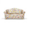 Odoria 1/12 Miniatur Sofa Couch Puppenhaus Möbel Zubehör, Blumenmuster
