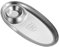 HACLEN Porzellan Pommesschale, Pommesschalen Edelstahl, Pommes Schalen, Mehrweg Wurstschale Würstchenteller Snackschale Für Imbiss,Silber,L