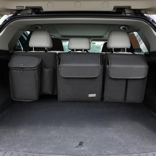 MARKSIGN Deluxe Trunk and Backseat Organizer for Medium or Large Size SUVs & RVs, Detachable Storage Modules with Built-in Cooler, Patent Pending